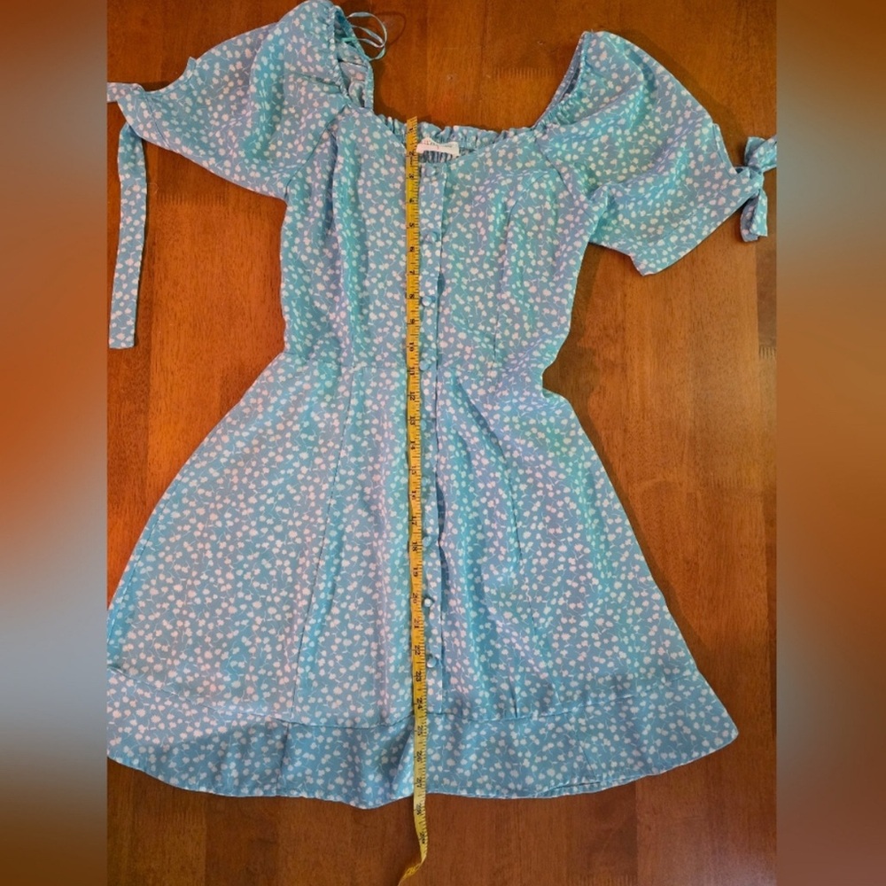 Sienna Sky Light Blue Floral Mini Dress - Picture 10 of 13
